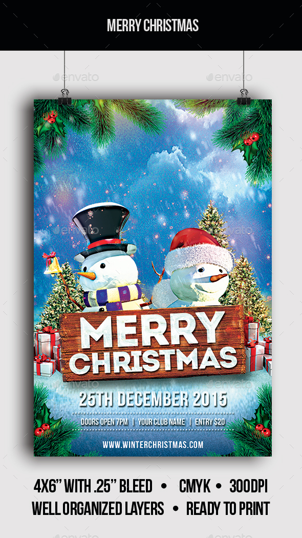 Merry Christmas - Flyer - Clubs & Parties Events