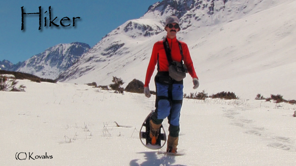 Climber With Snowshoes 
