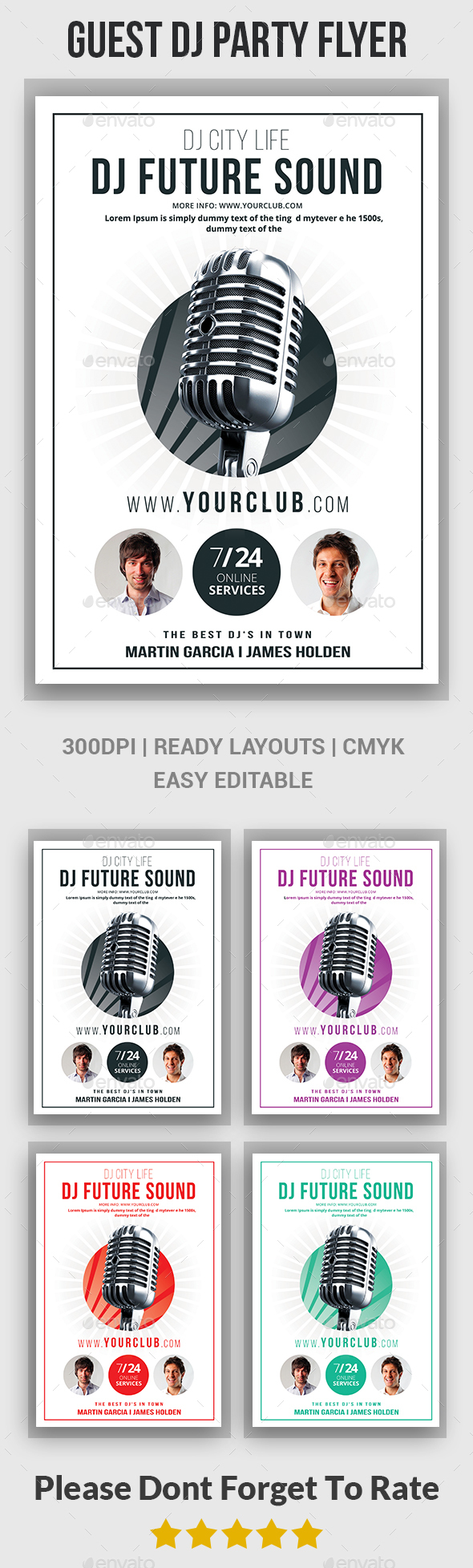 Guest Dj Party Flyer Psd Templates - Clubs & Parties Events