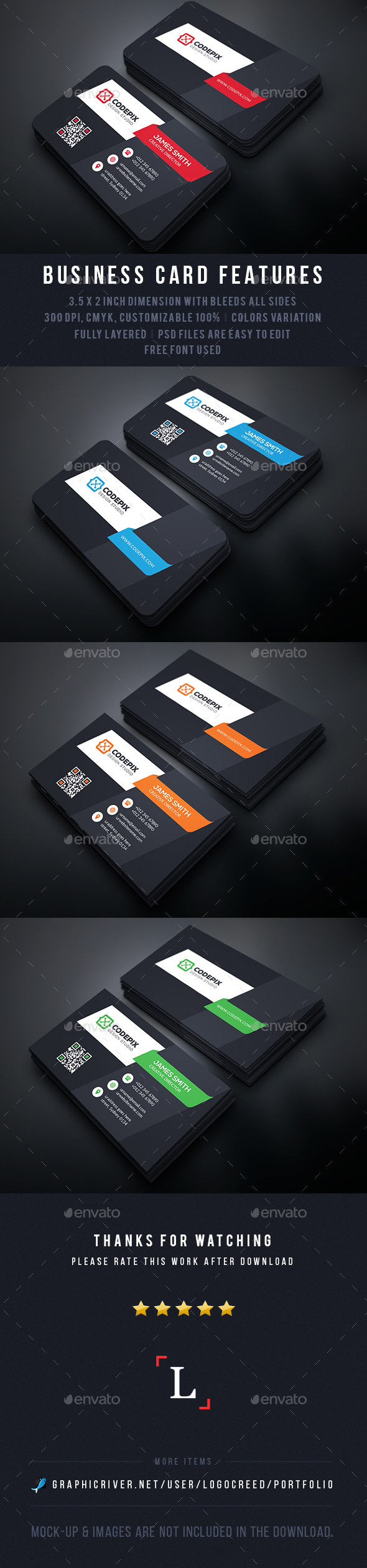 Shape Corporate Business Card - Business Cards Print Templates