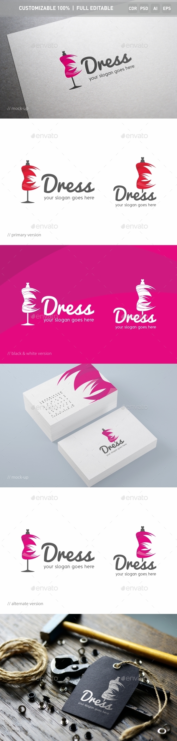 Dress Logo Template - Objects Logo Templates