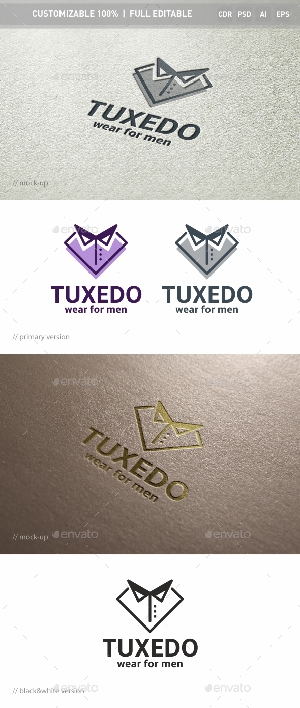 Tuxedo Logo Template - Objects Logo Templates