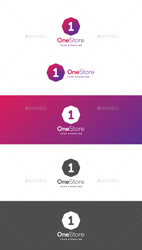 One Store Logo - Numbers Logo Templates