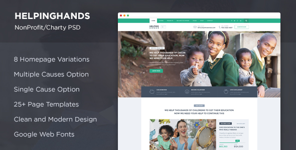 HelpingHands - NonProfitCharity - ThemeForest 13945828
