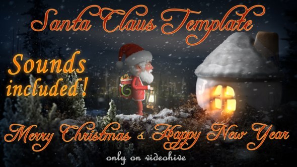 Santa Claus - Merry Christmas and Happy New Year Video Displays template preview