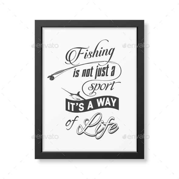 Quote Typographical Background In The Black Frame - Food Objects