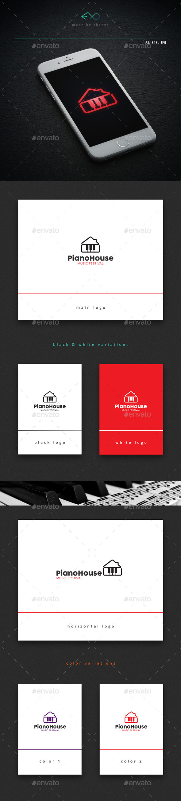 Pianohouse - Objects Logo Templates