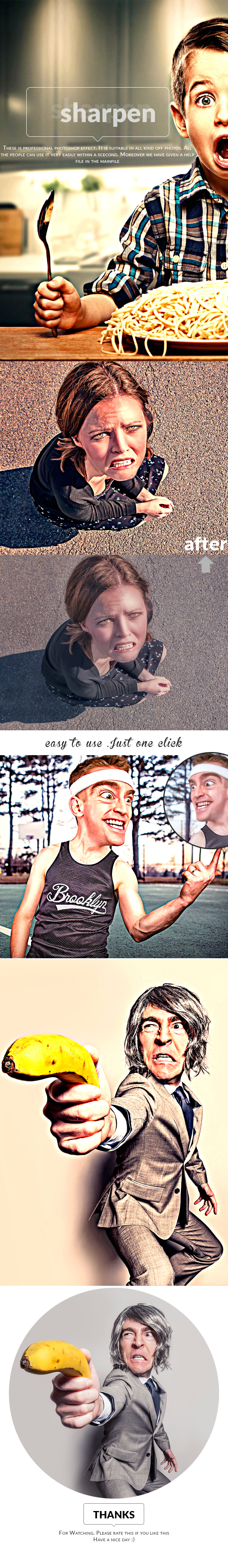 Sharpen Hard - Photo Effects Actions