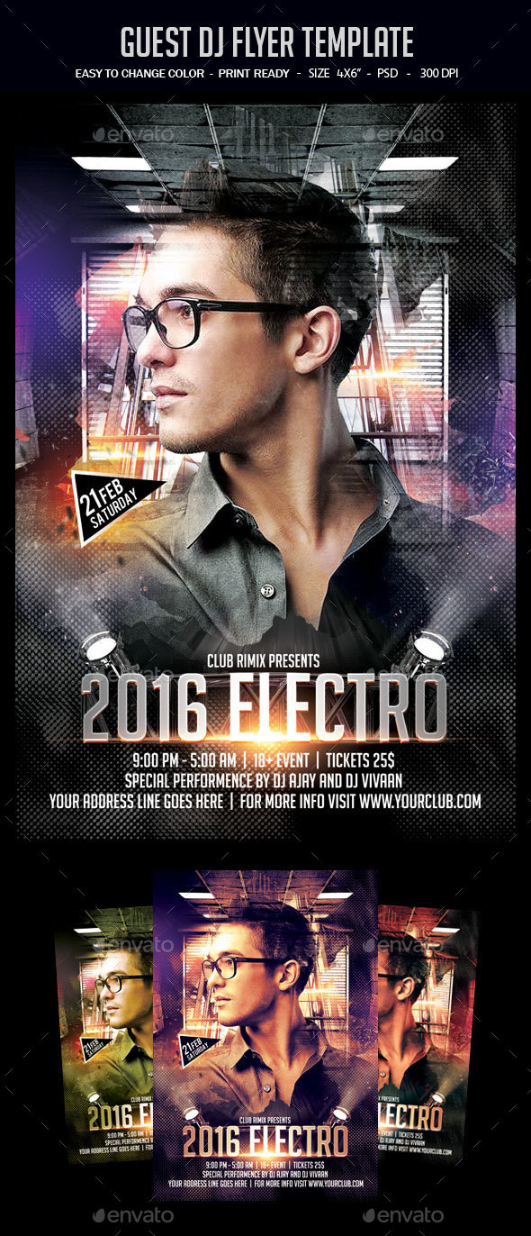 Guest Dj Party Flyer - Clubs & Parties Events