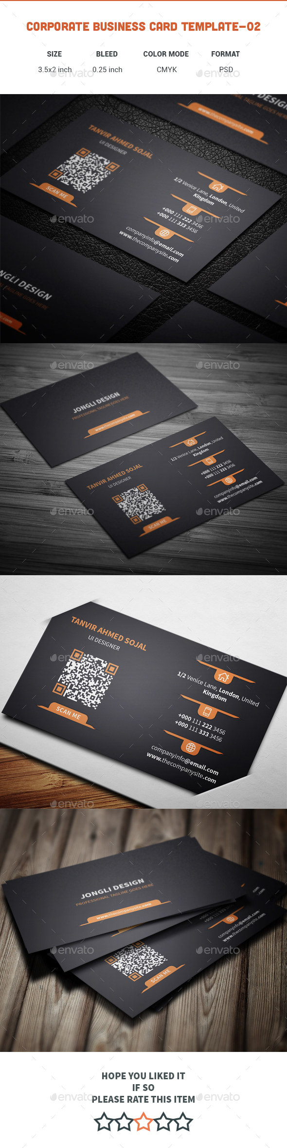 Corporate Business Card Template-02 - Corporate Business Cards