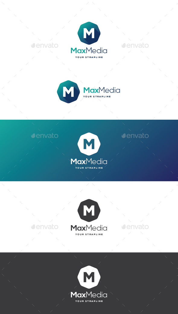 Max Media Letter M Logo - Letters Logo Templates