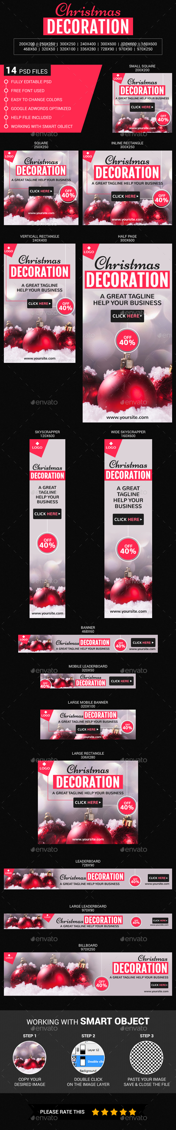 Christmas Decoration & Lights - Banners & Ads Web Elements