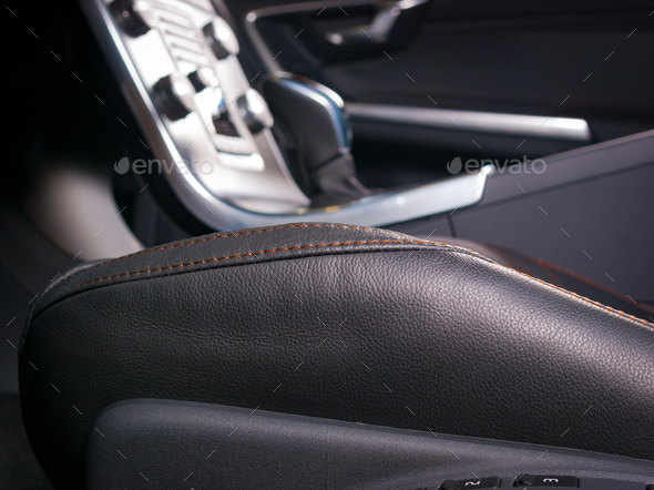 Modern car interior - Stock Photo - Images