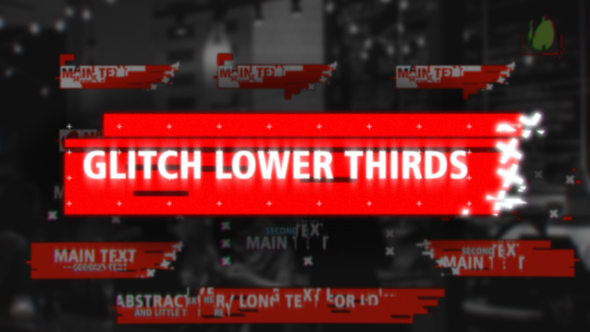 Glitch Lower Thirds - VideoHive 13953603