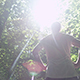 Male Runner With Hands On Waist Standing In Forest - VideoHive Item for Sale