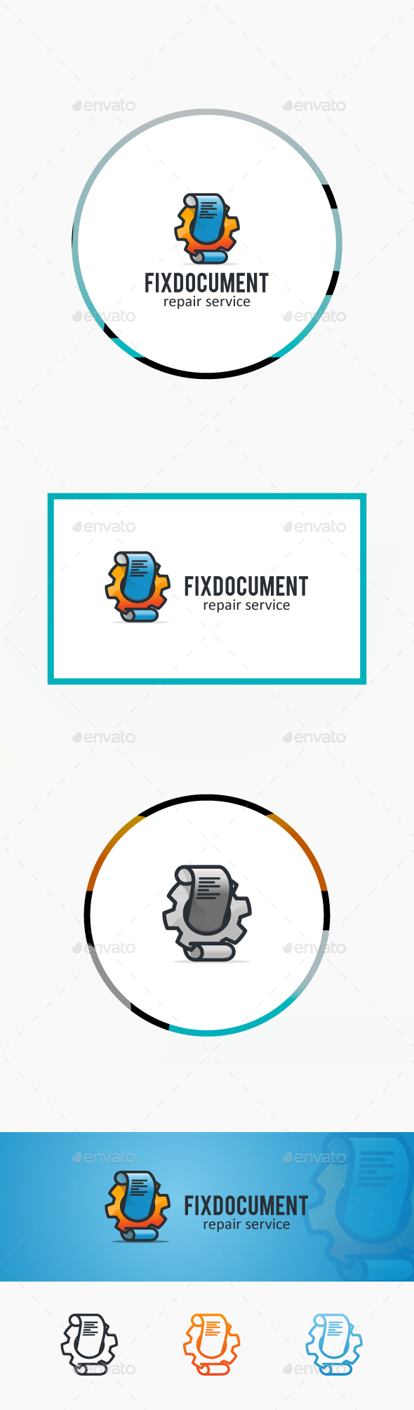 Fix Documents - Symbols Logo Templates