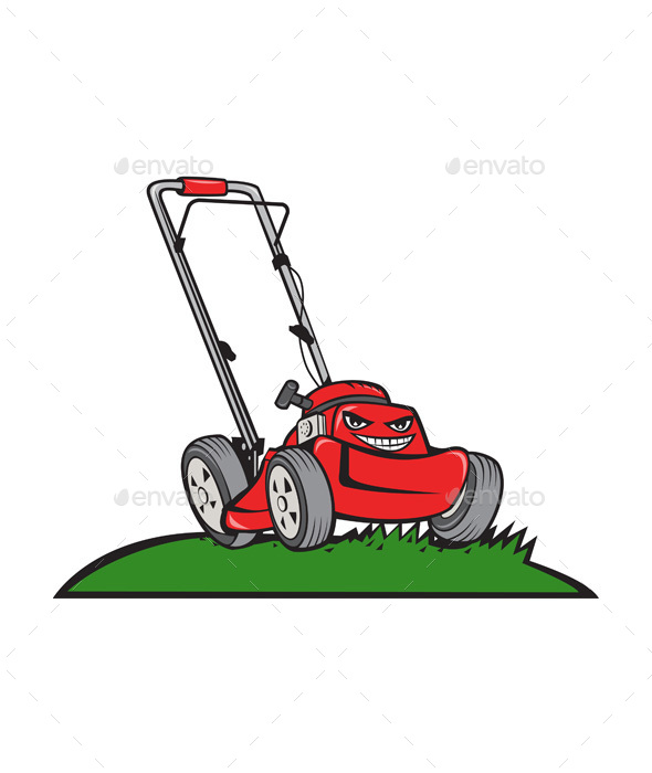 Lawnmower Front Isolated Cartoon - Man-made Objects Objects