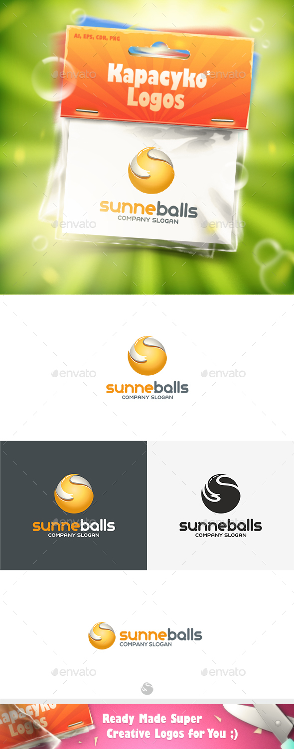 Sunne Balls Logo - Vector Abstract