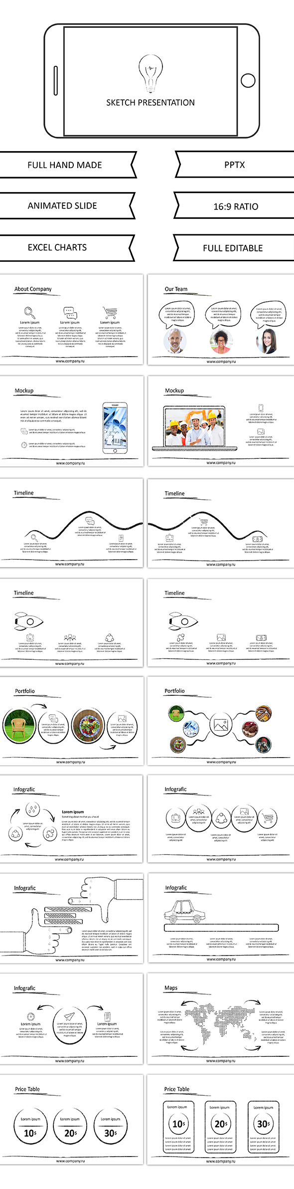 Sketch - PowerPoint presentation - Business PowerPoint Templates