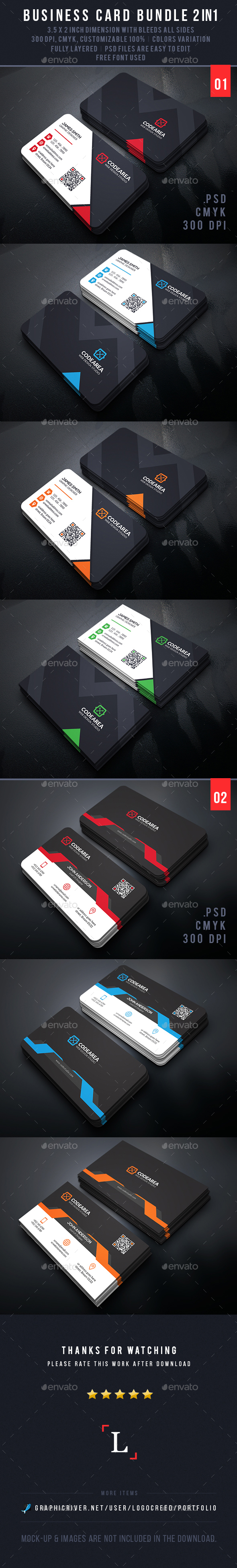 Business Card Bundle - Business Cards Print Templates