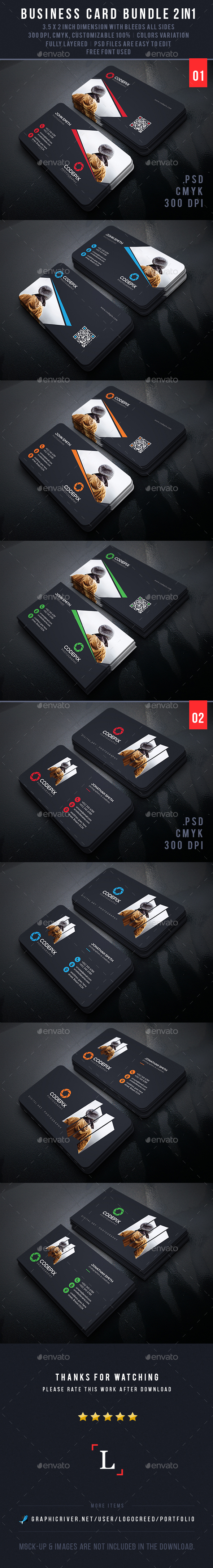 Photography Business Card Bundle - Business Cards Print Templates