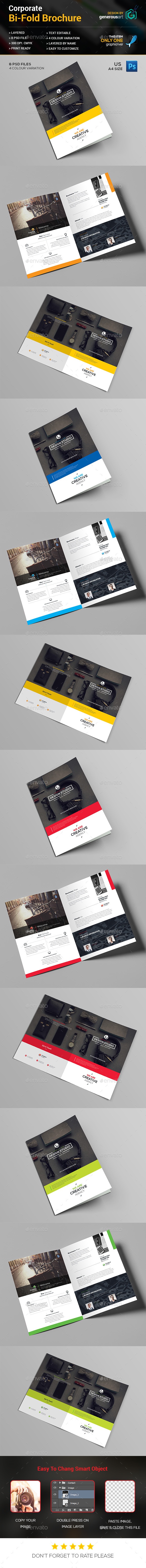 Bi-Fold Business Brochure Template - Corporate Brochures