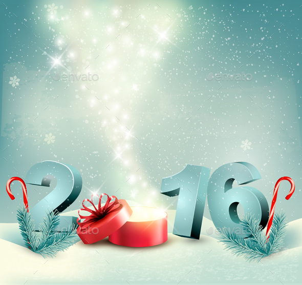 Happy New Year 2016 New Year Design Template - New Year Seasons/Holidays