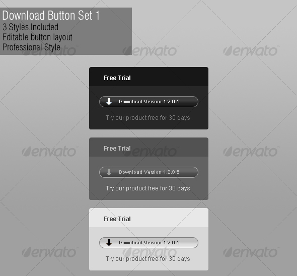 Professional Download Button - Buttons Web Elements