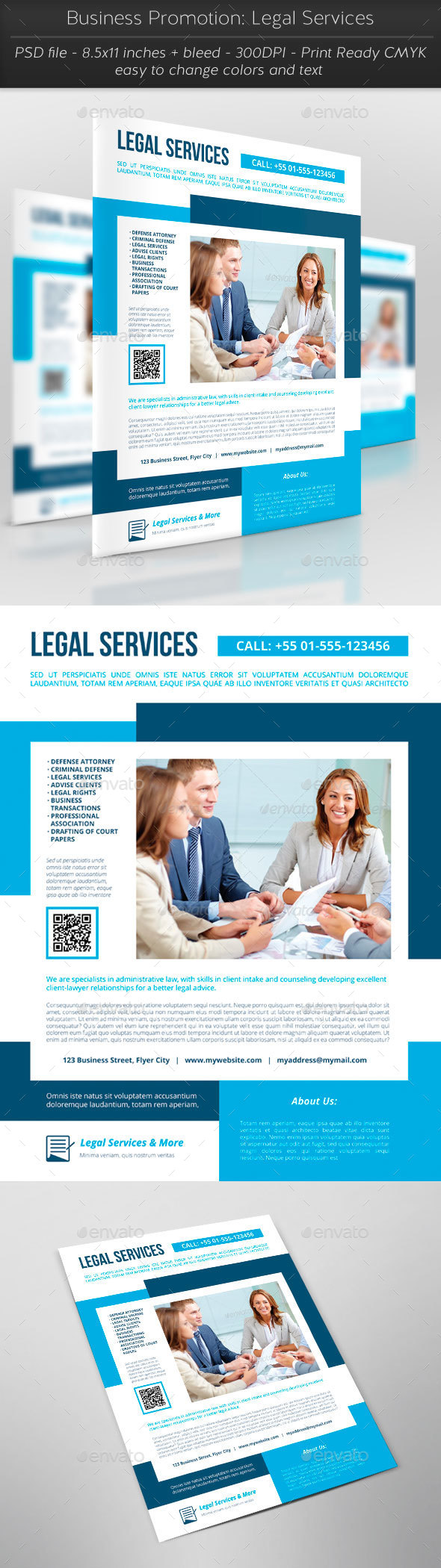 Business Promotion: Legal Services - Flyers Print Templates