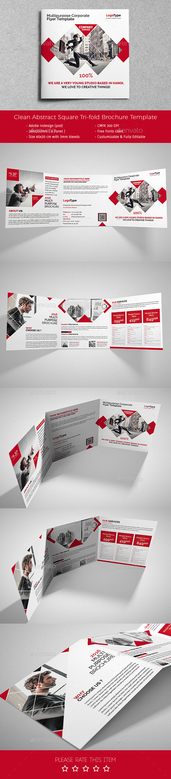 Corporate Tri-fold Square Brochure 10 - Corporate Brochures