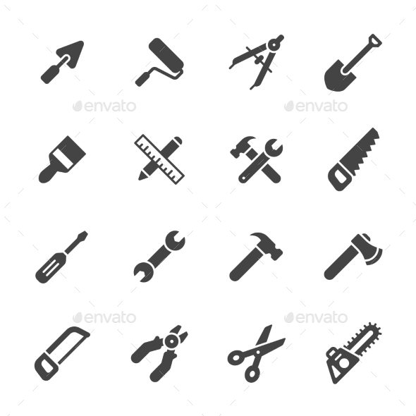 Tools Icons - Man-made objects Objects