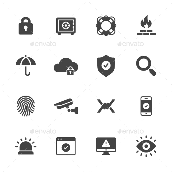 Protection And Security Icons - Technology Icons