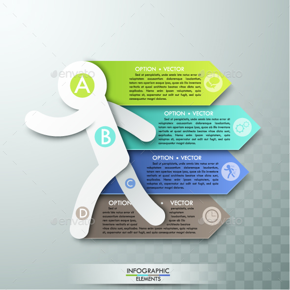 Modern Infographic Paper Man Template - Infographics