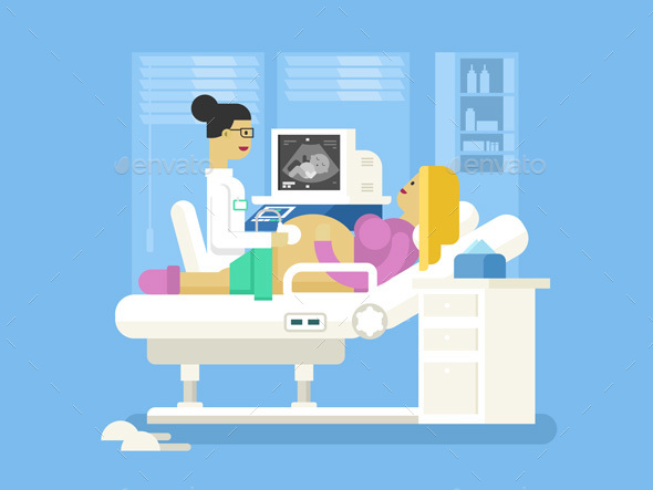 Ultrasound Of a Pregnant Woman - Health/Medicine Conceptual