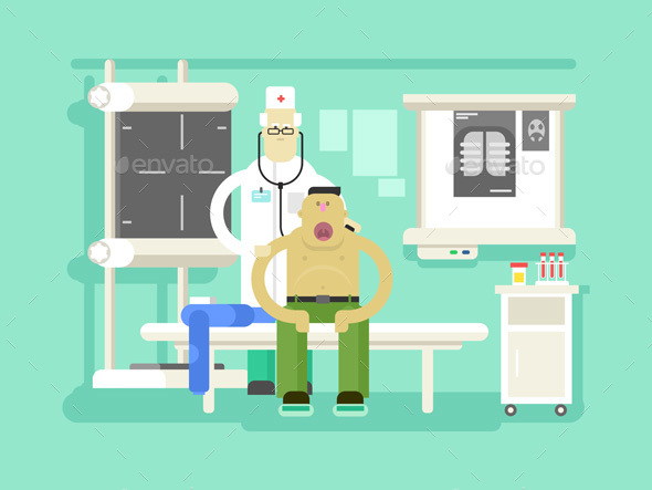 Patient And Doctor Character - Health/Medicine Conceptual