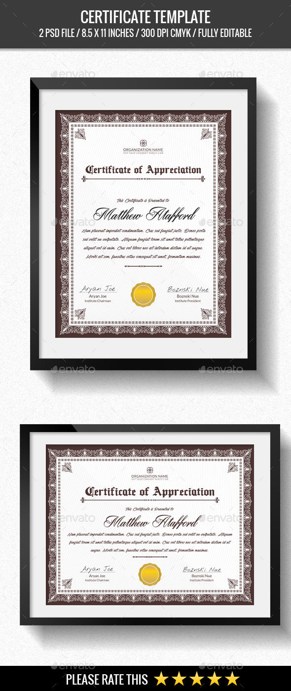 Multipurpose Certificates Template - Certificates Stationery