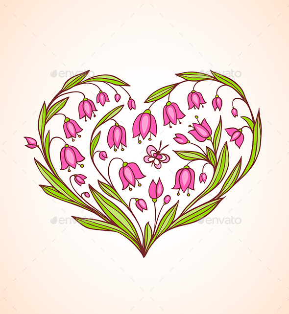 Decorative Floral Heart - Valentines Seasons/Holidays