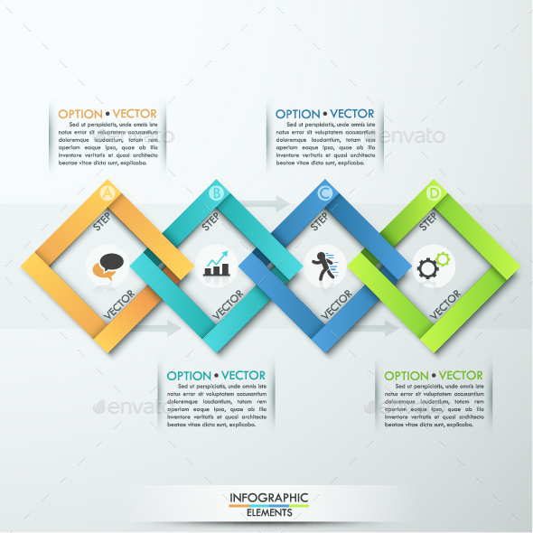 Modern Infographics Ribbons Template