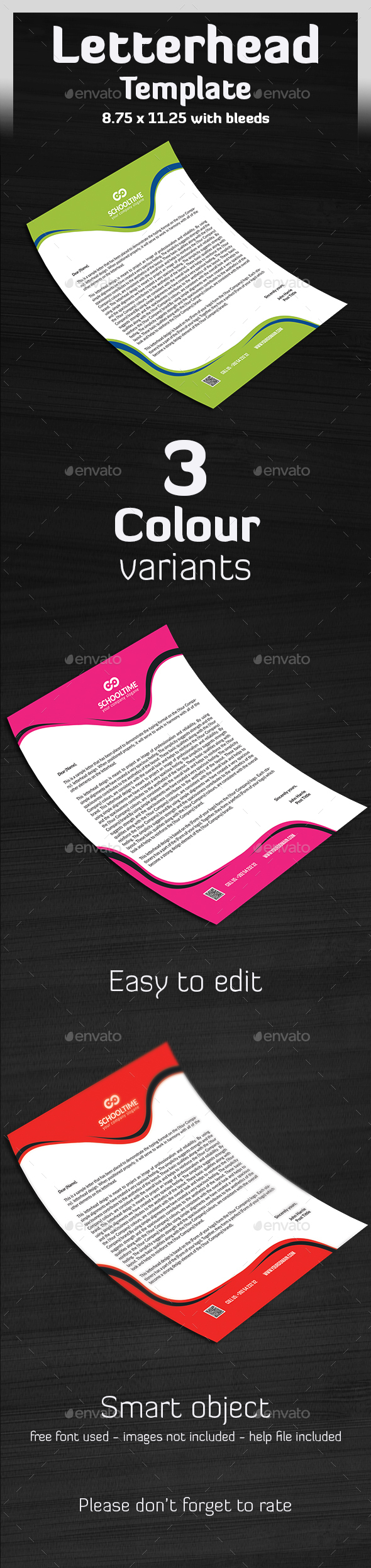 Letterhead - Stationery Print Templates
