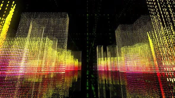 Abstract matrix geometric motion background alt