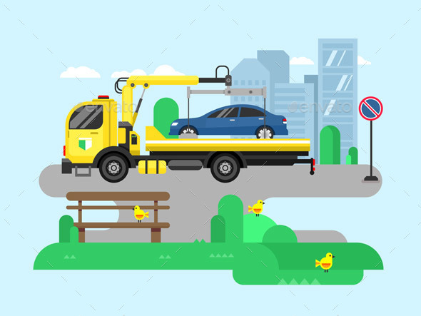 Car Evacuator Flat - Services Commercial / Shopping