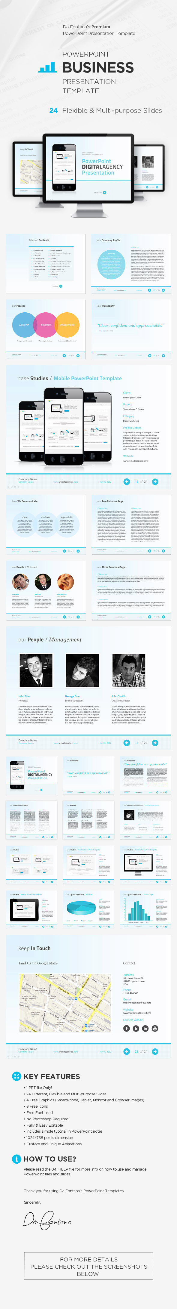 powerpoint agency / personal presentation templatechedafontana powerpoint agency / personal presentation templatechedafontana, Presentation templates