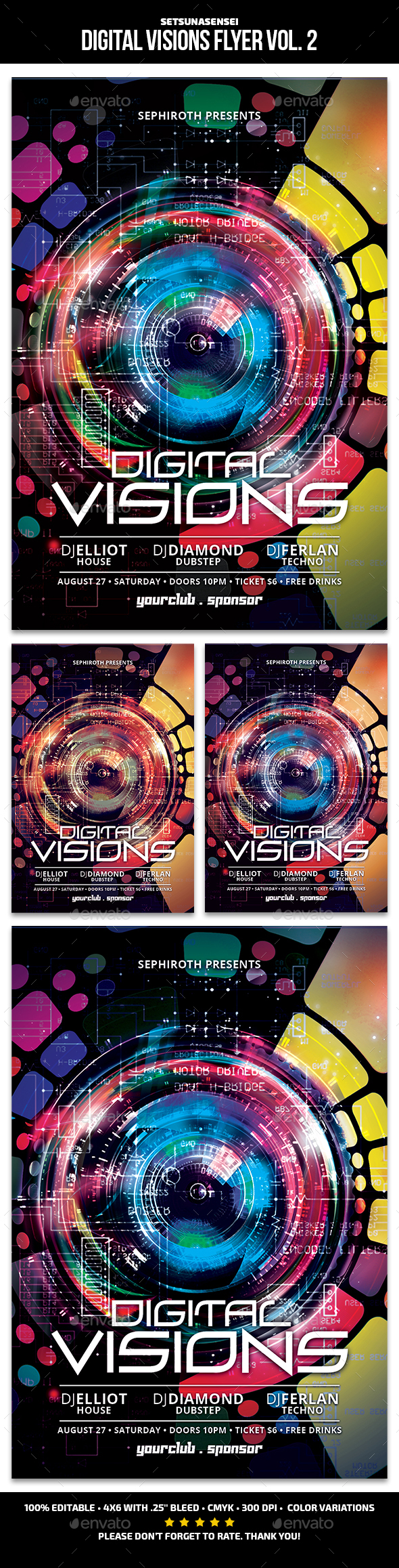 Digital Visions Flyer Vol. 2 - Clubs & Parties Events