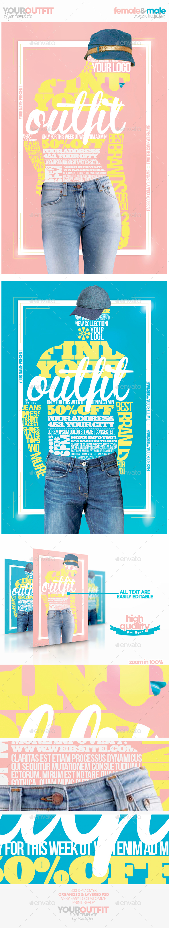 Your Outfit Flyer Template - Flyers Print Templates