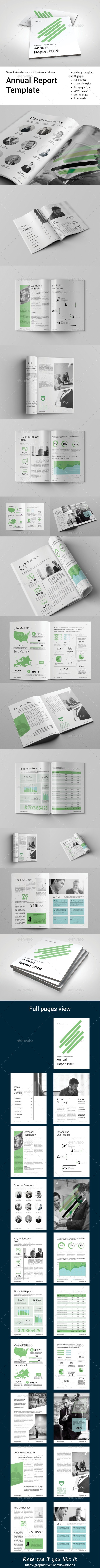 Annual Report Template - Brochures Print Templates