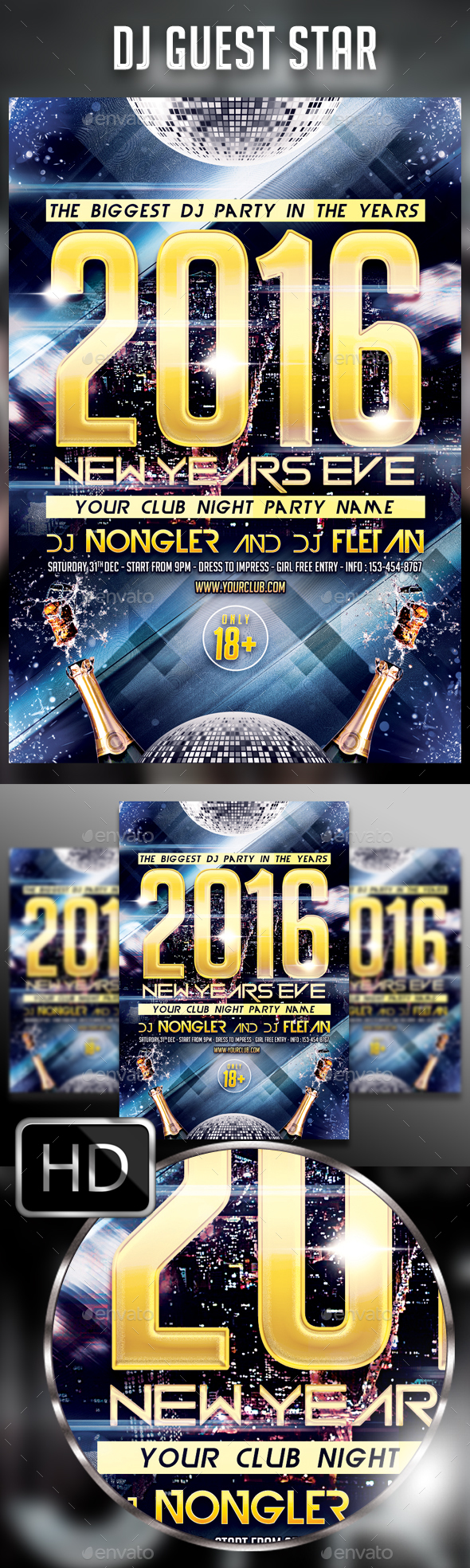 New Year Party Flyer - Events Flyers