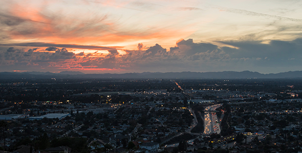 San Fernando Valley Clouds Sunset alt
