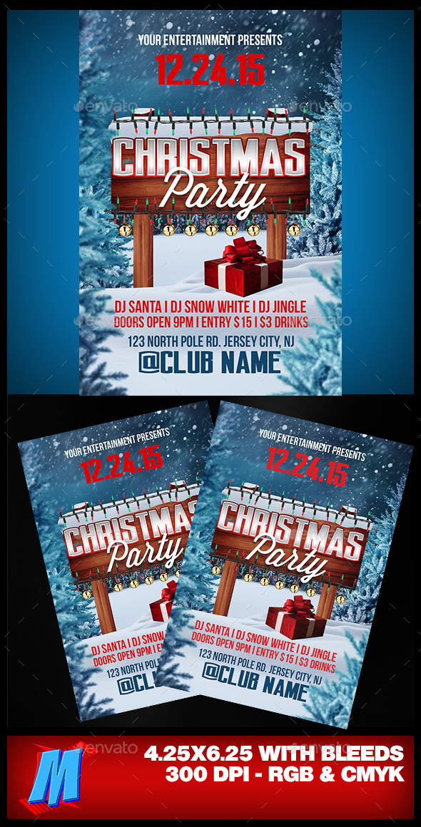 Christmas Party Flyer Template - Clubs & Parties Events
