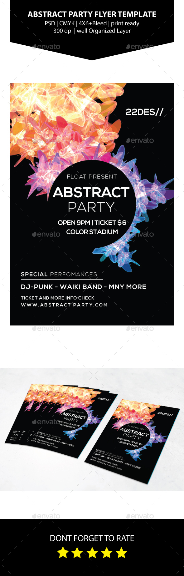 Abstract Party Flyer Template - Events Flyers