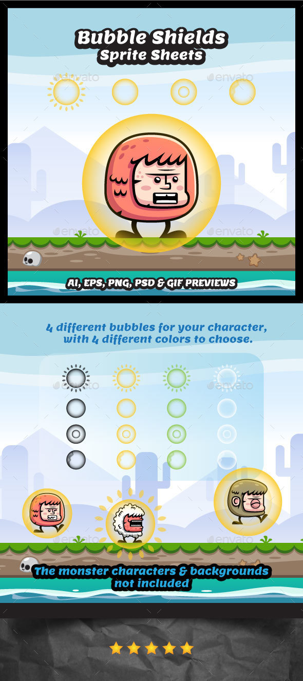 Bubble Shield Sprite Sheets - Sprites Game Assets